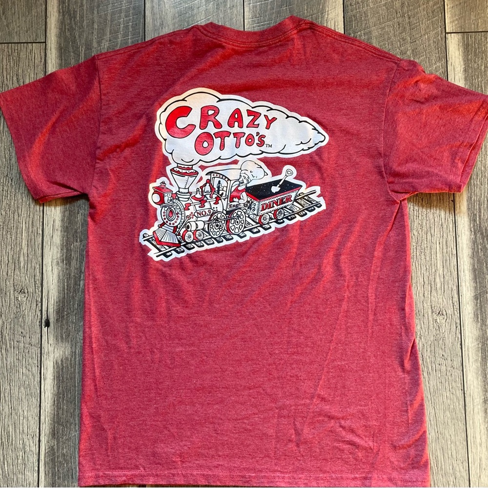 Gildan Red Crazy Otto's Graphic Tee Grateful Dead Ramble on Rose